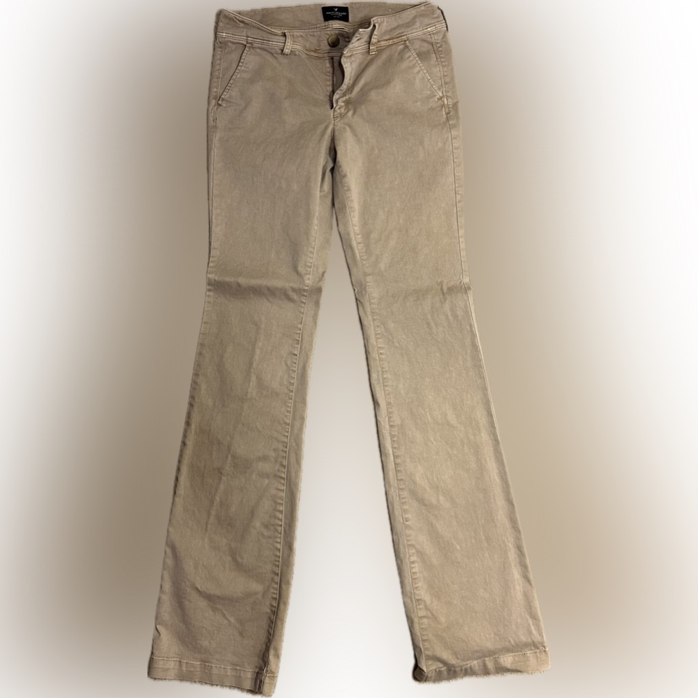 American Eagle khaki pants. Size 8 x-long